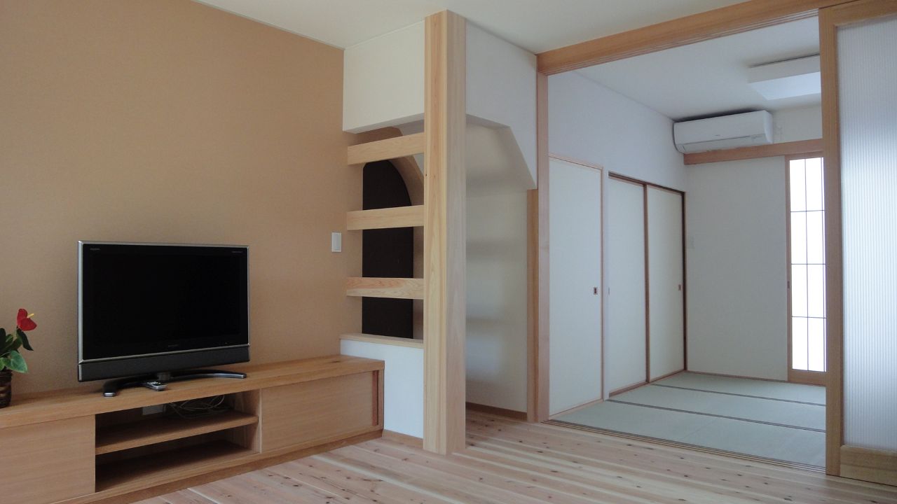 土間でつながる家