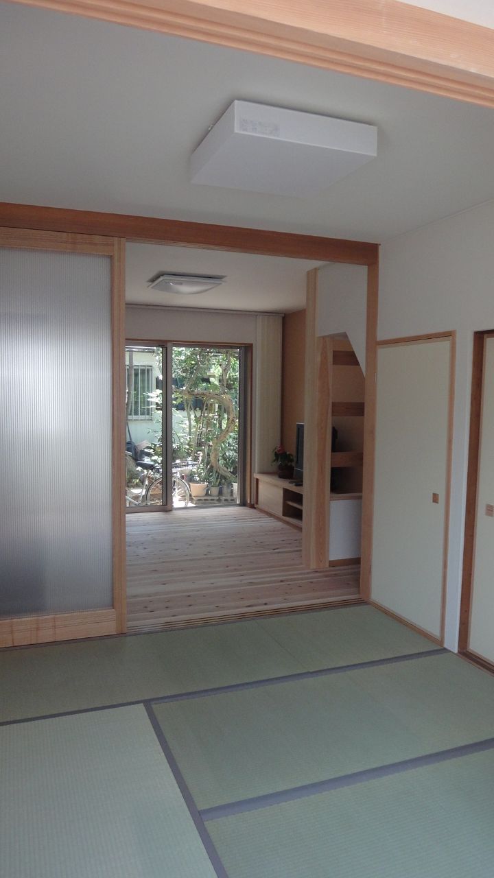 土間でつながる家